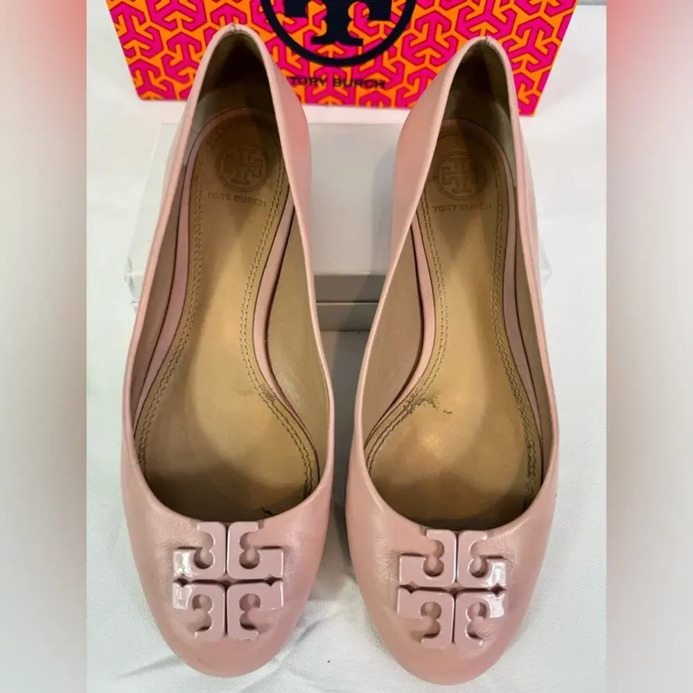 #TORY BURCH Lowells 2 Ballet Flat Mestico Pink Quarts Size 7